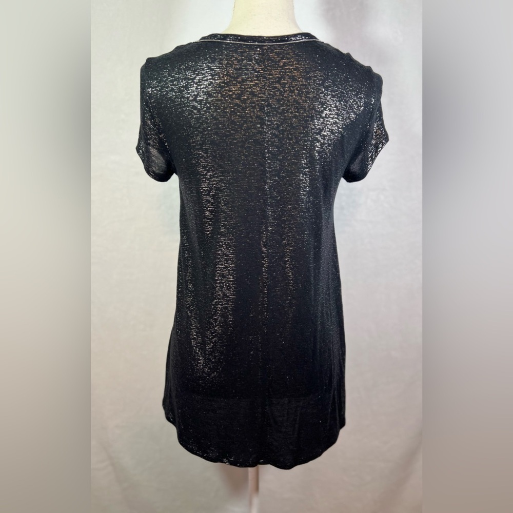 Jennifer Lopez Black Top with Silver Accents Women’s size Medium - Picture 4 of 5
